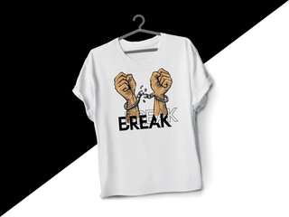break
typography t-shirt design 