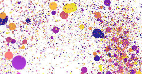 Sunburst and colorful confetti background frame illustration