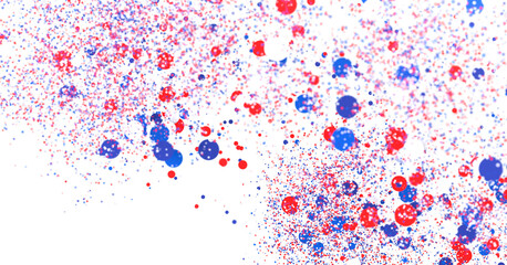 confetti - ndependence day USA banner mockup with confetti confetti in American national colors.