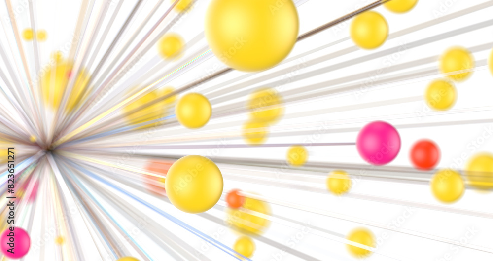 Poster network shape. abstract 3d render