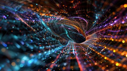 Superstrings, conceptual computer artwork - Offset