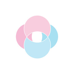 overlapping circles. Venn diagram infographics for three circle design vector and marketing can be used for workflow layout, annual report, web design. Simple overlapping circles vector drawing