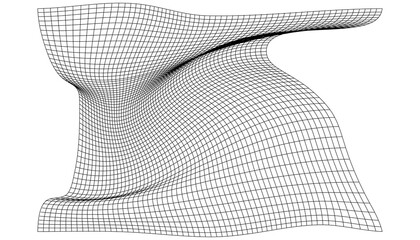 Distorted Linear Vector Grid with Adjustable Stroke Weight