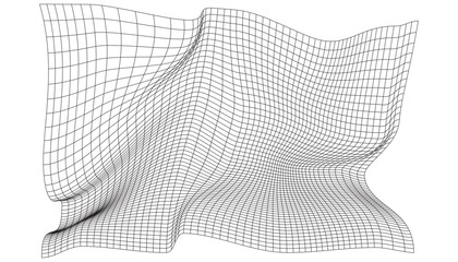 Distorted Linear Vector Grid with Adjustable Stroke Weight