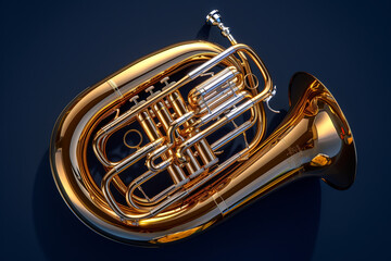 trumpet isolated on black