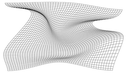 Distorted Linear Vector Grid with Adjustable Stroke Weight