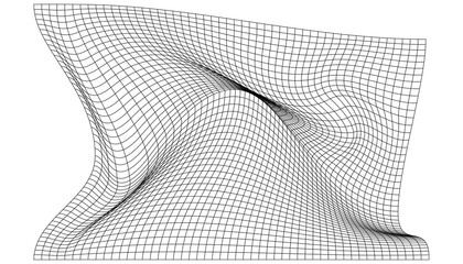 Distorted Linear Vector Grid with Adjustable Stroke Weight