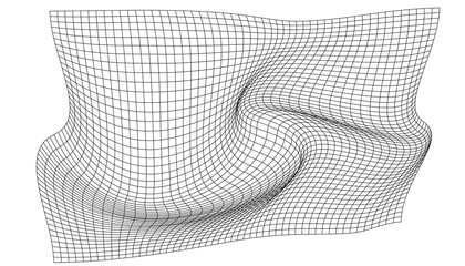 Distorted Linear Vector Grid with Adjustable Stroke Weight