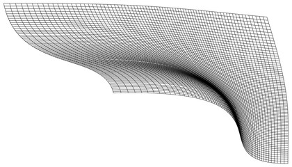 Distorted Linear Vector Grid with Adjustable Stroke Weight