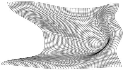 Distorted Linear Vector Grid with Adjustable Stroke Weight