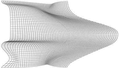 Distorted Linear Vector Grid with Adjustable Stroke Weight