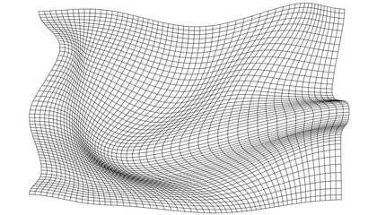 Distorted Linear Vector Grid with Adjustable Stroke Weight