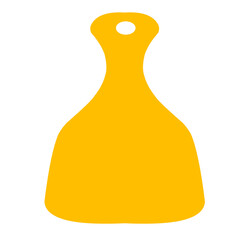 Hand drawn vector ear tags for domestic animals. Cow, cattle yellow ear tags.