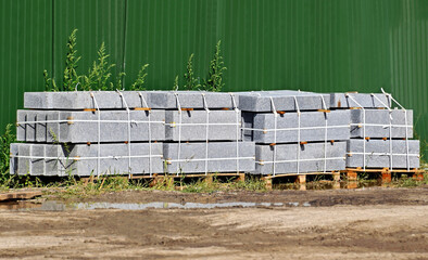 Stack of border stones