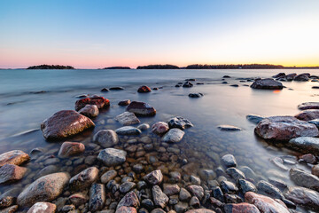 sunset over the sea