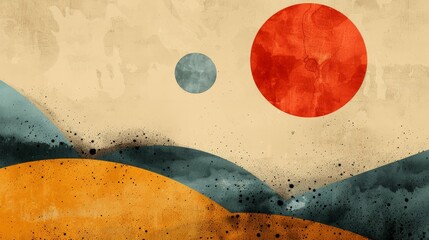 A minimalist abstract background with a retro nostalgia theme, featuring muted colors and simple shapes that evoke memories of bygone eras. The design is subtle and elegant, perfect for creating a