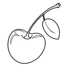 illustration of a cherry vector illustration icon