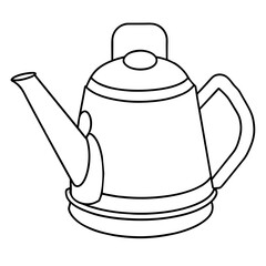 teapot isolated on white vector illustration icon