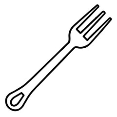 fork isolated on white background vector illustration icon