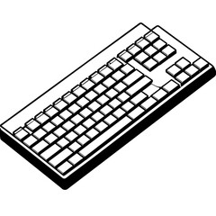 computer keyboard key vector illustration icon