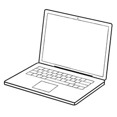 laptop isolated on white background vector illustration icon