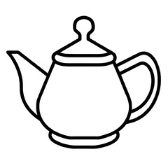 teapot and teacup vector illustration icon