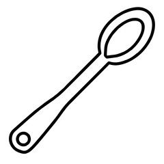 spoon isolated on white vector illustration icon