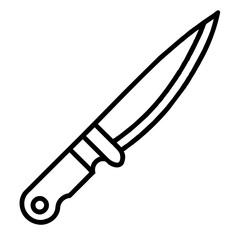 knife on a white vector illustration icon
