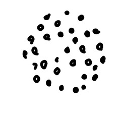 Circle Dots Hand Drawn Vector