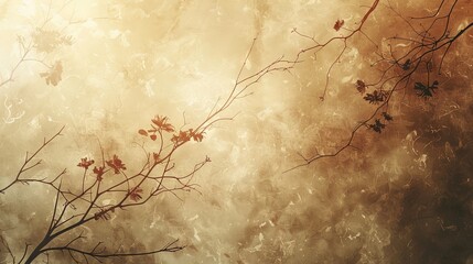 A vintage memory abstract background with delicate patterns and textures that suggest cherished memories and a longing for the past. The color palette includes warm, muted shades and sepia tones,