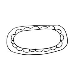 Line Art Hand Drawn Illustration Vector