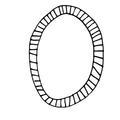 Frame Strip Line Art Hand Drawn