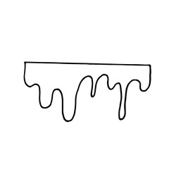illustration of a dripping line art