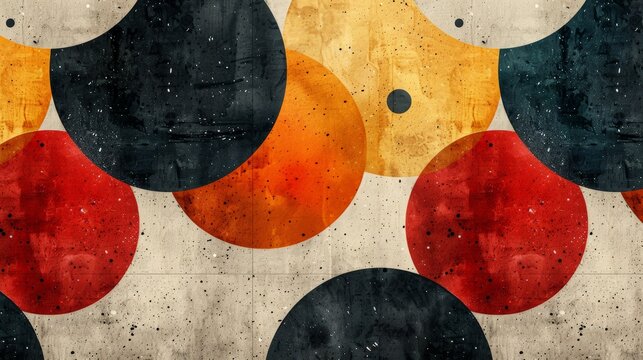 A retro vibes abstract background with geometric shapes and vintage hues, creating a nostalgic and reflective atmosphere. The design is minimalist and elegant, evoking feelings of sentimentality and