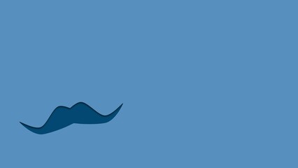 Father's day animated background illustration with mustache