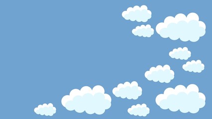 background illustration of clouds in the blue sky