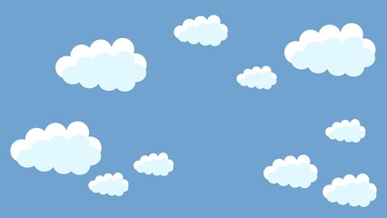 background illustration of clouds in the blue sky