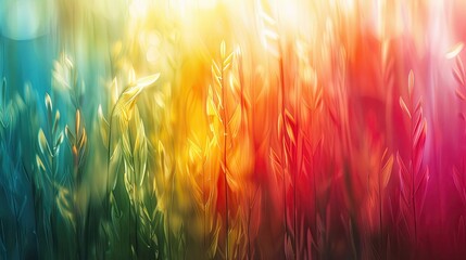Abstract nature background with colorful vibrant hues blending harmoniously. Ideal for creative design projects and artistic inspiration.