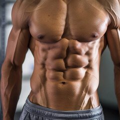 Fototapeta premium Reducing belly fat and exercising