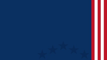 Memorial Day background illustration with flag and stars and copy space