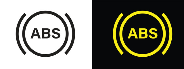 icon indicates a problem with the anti-lock braking system or ABS icon at the car