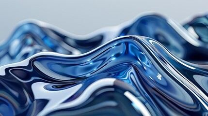 mesmerizing liquid sculpture undulating reflective waves defying gravity abstract 3d render
