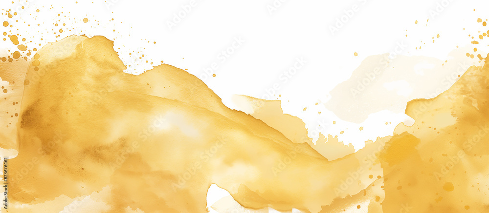 Canvas Prints Abstract gold watercolor painting background.
