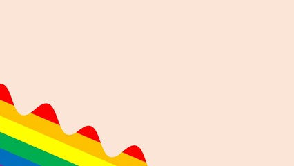 pride month background illustration of rainbow flag with copy space