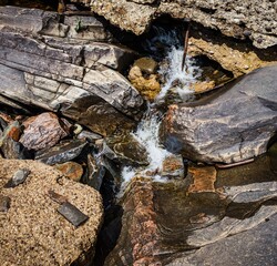 waterfall in the mountains