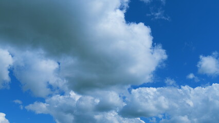 Creating A Peaceful And Refreshing Atmosphere. Blue Sky With Clouds. Panorama Blue Sky With Clouds....