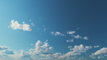 Beautiful Blue Sky And Clouds With Daylight Natural Background. Environment Day With Horizon...