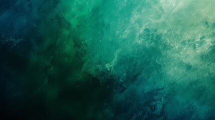 Obraz premium rich dark green and blue gradient with grainy texture creating moody abstract background for wide banner design digital illustration