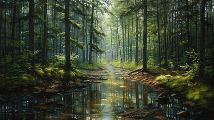 Fototapeta premium See contributing to sustainable forestry practices that preserve carbon sinks