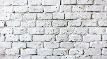 Obraz premium A white brick wall with a few black spots